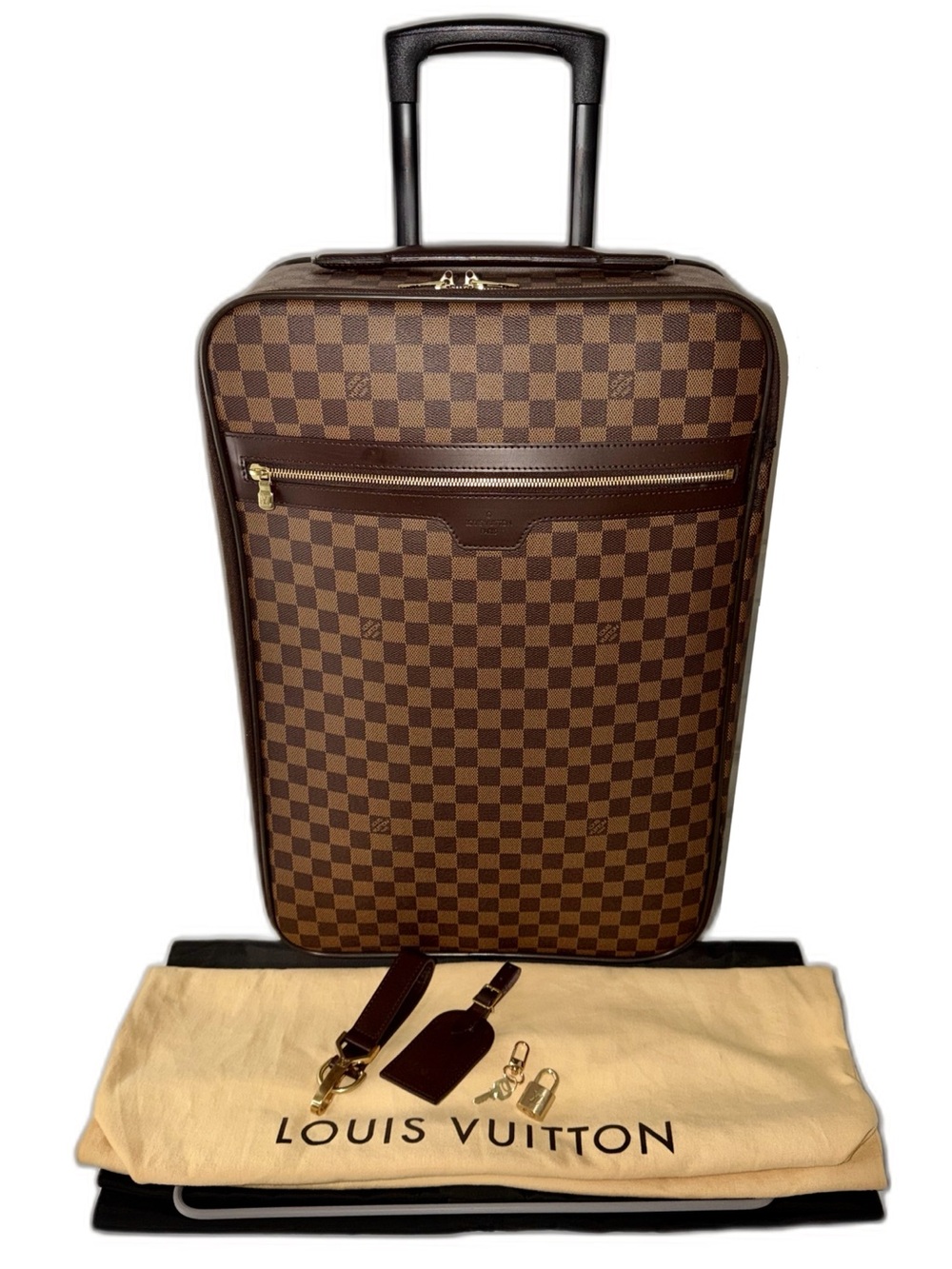 Louis Vuitton Pegase 55 Damier Ebene Cabin Rolling Suitcase